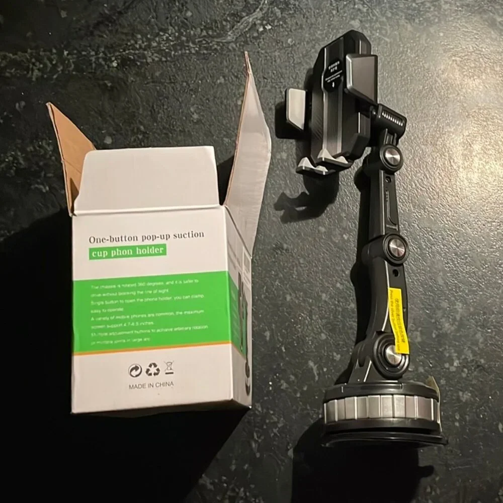 One-Button Pop-Up Suction Cup Phone Holder (NWOT)